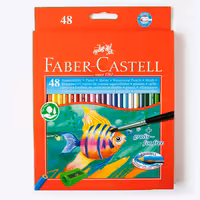 مداد رنگی 48 رنگ فابرکاستل ماهی آبرنگی (FABER CASTELL)