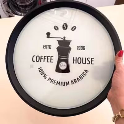 سینی گرد شیشه ای ساده بزرگ