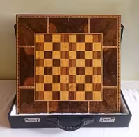 تخته نرد معرق چوبی دور منبت شطرنجی کد 102263