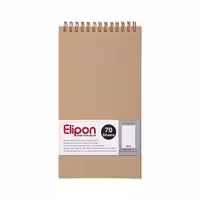 دفتر یادداشت خبرنگاری 70 برگ سیمی جلد چرم الیپون طرح 1