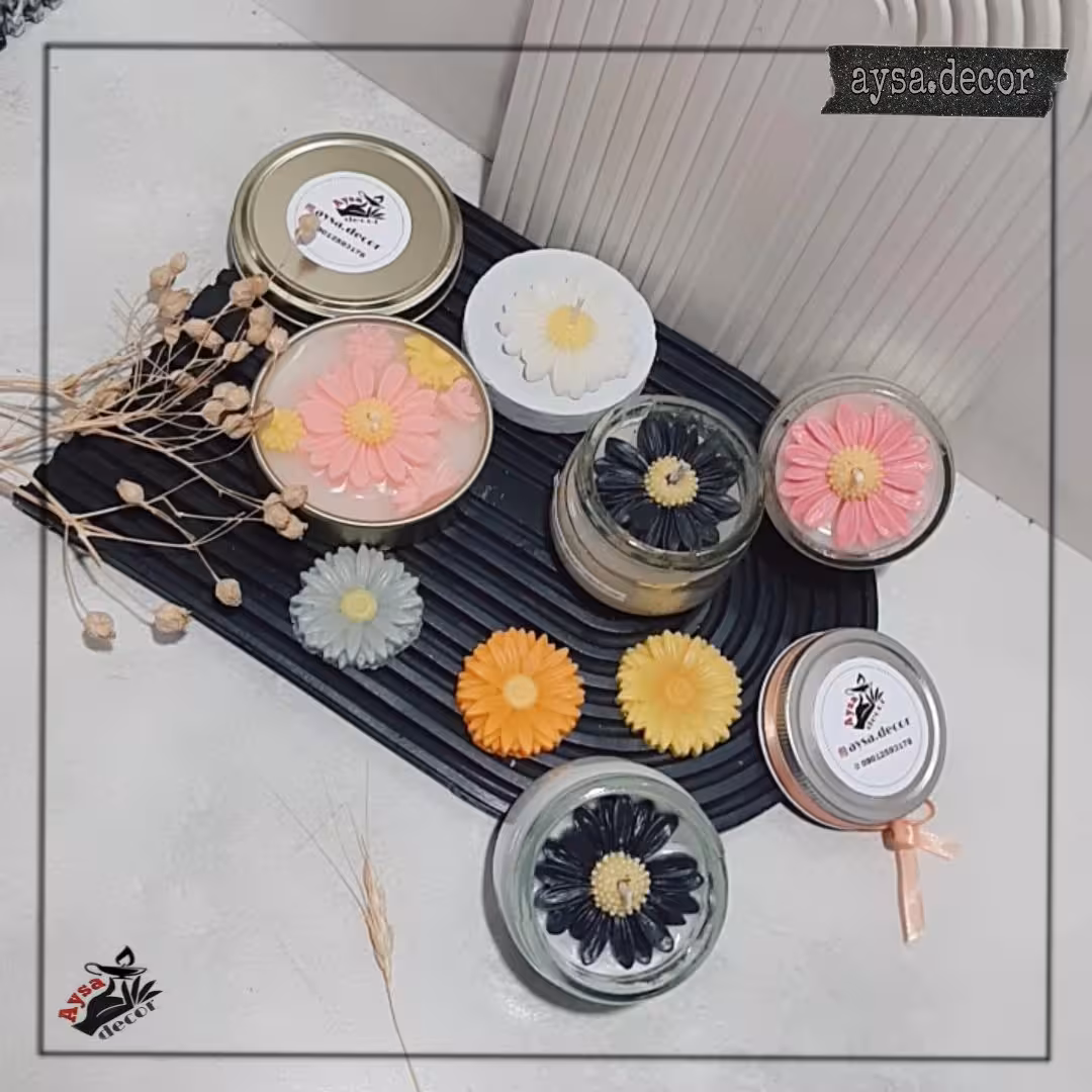 شمع جار گل بابونه