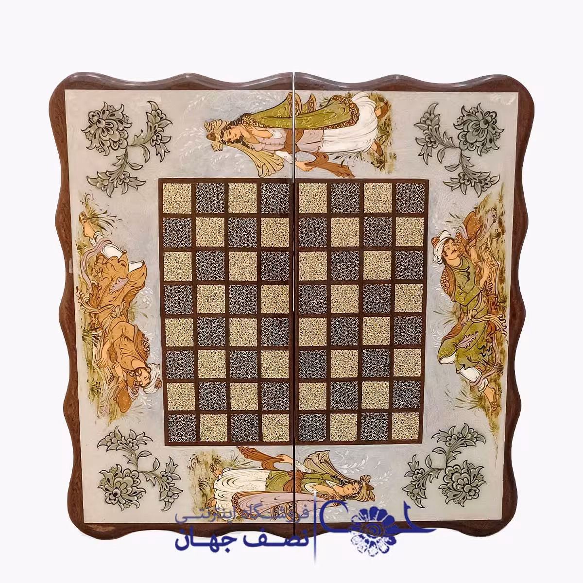 تخته نرد و شطرنج 50 سانتی دالبر مینیاتور کدdc53