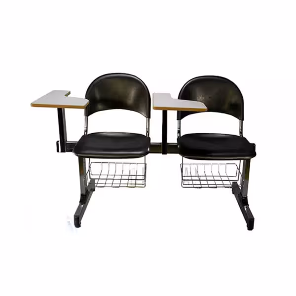 نیمکت متال پلاست دو نفره آموزشی بدون جاکتابی ( آبکاری ) بنیزان کد 108