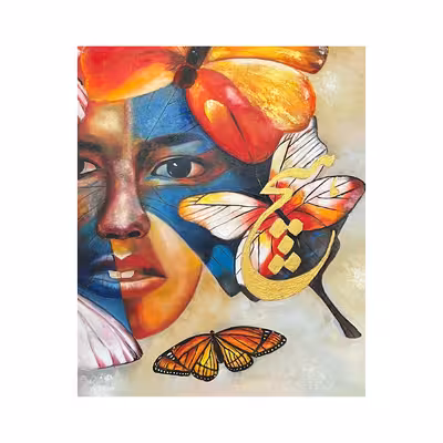 تابل, نقاشی رنگ روغن مدل صورت و هیچ