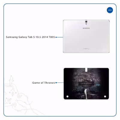 برچسب پوششی ماهوت مدل Game of Thrones مناسب برای تبلت سامسونگ Galaxy Tab S 10.5 2014 T805