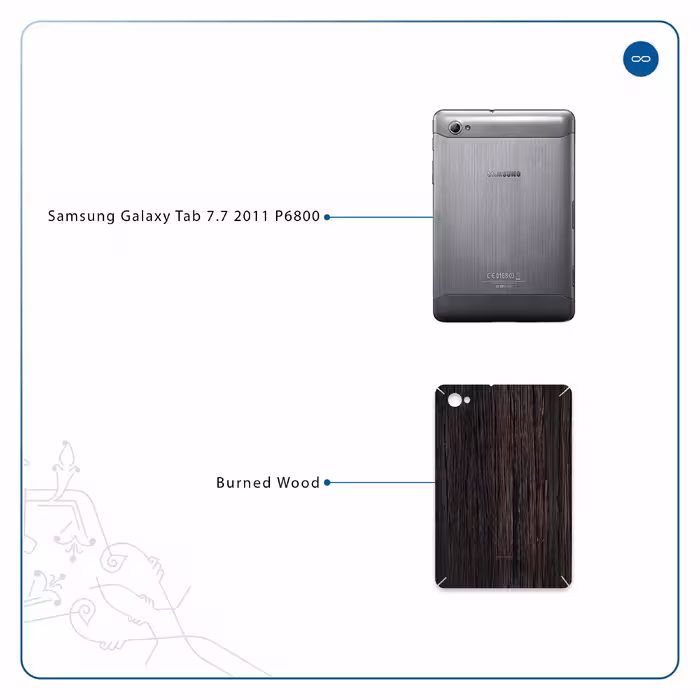 برچسب پوششی ماهوت مدل Burned Wood مناسب برای تبلت سامسونگ Galaxy Tab 7.7 2011 P6800