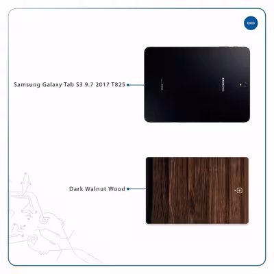 برچسب پوششی ماهوت مدل Dark Walnut Wood مناسب برای تبلت سامسونگ Galaxy Tab S3 9.7 2017 T825
