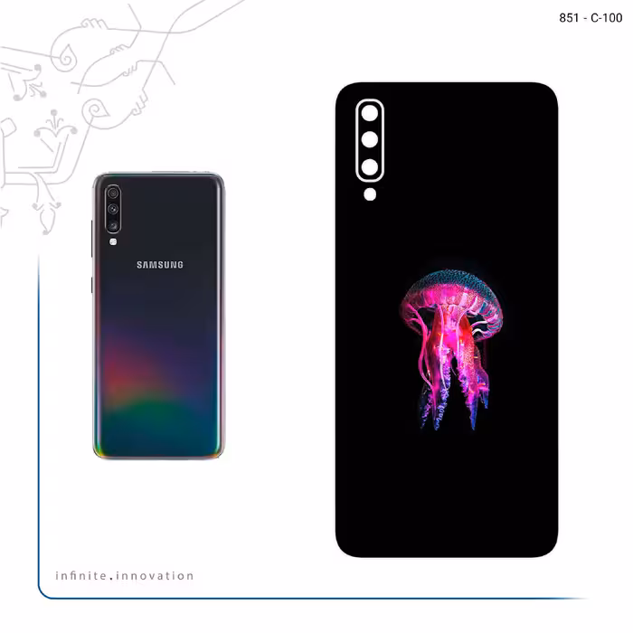 برچسب پوششی ماهوت مدل jellyfish مناسب برای گوشی موبایل سامسونگ Galaxy A70