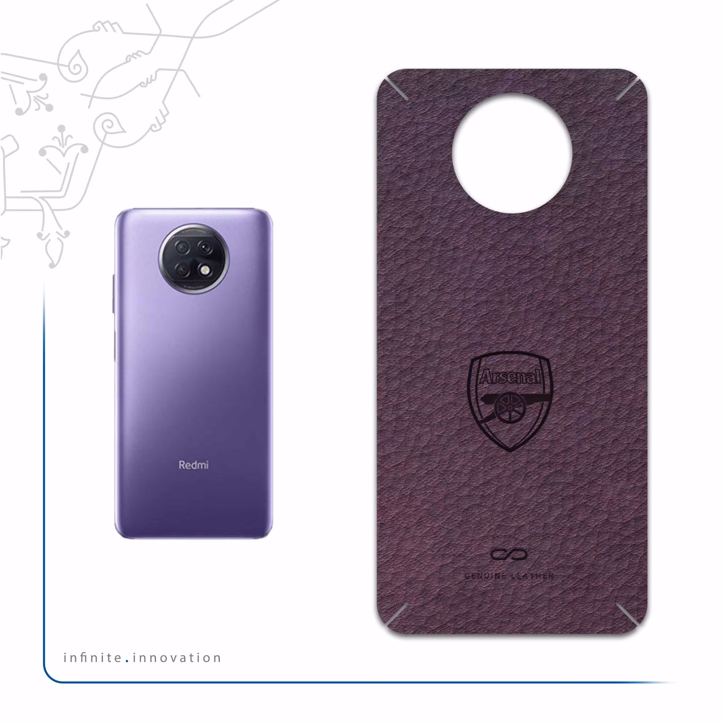 برچسب پوششی ماهوت مدل PL-ARSNL مناسب برای گوشی موبایل شیائومی Redmi Note 9T