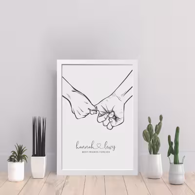 تابلو مدل مینیمال Best friends forever کد S0646-w