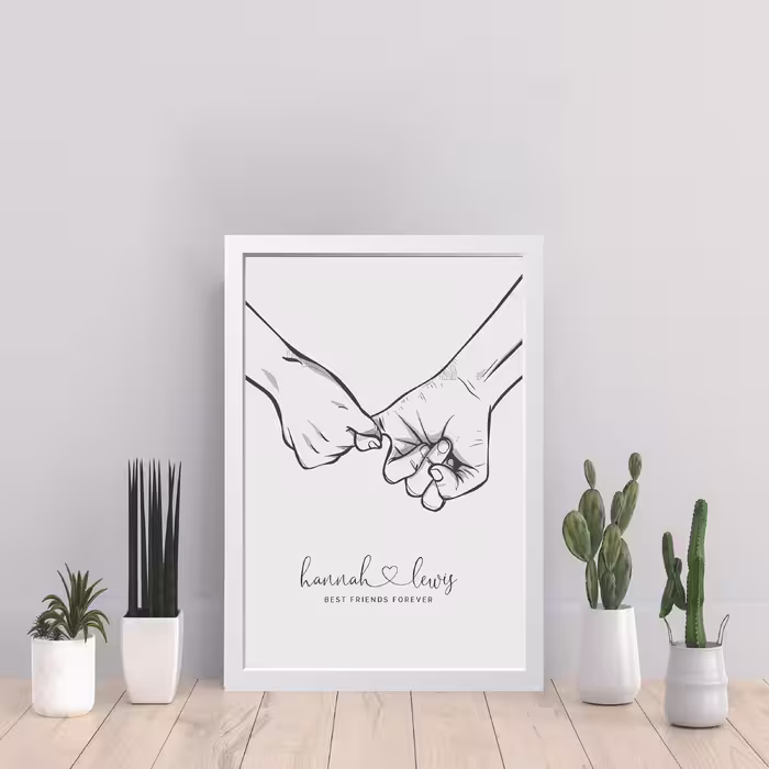 تابلو مدل مینیمال Best friends forever کد S0646-w