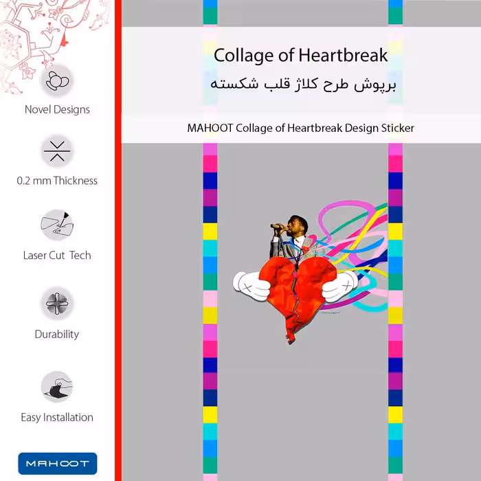 برچسب پوششی ماهوت مدل Collage of Heartbreak-FullSkin مناسب برای گوشی موبایل سامسونگ Galaxy Z Flip3 5G