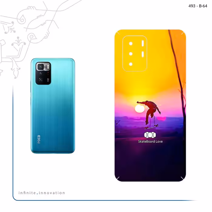 برچسب پوششی ماهوت مدل Skateboard مناسب برای گوشی موبایل شیائومی Poco X3 GT 5G