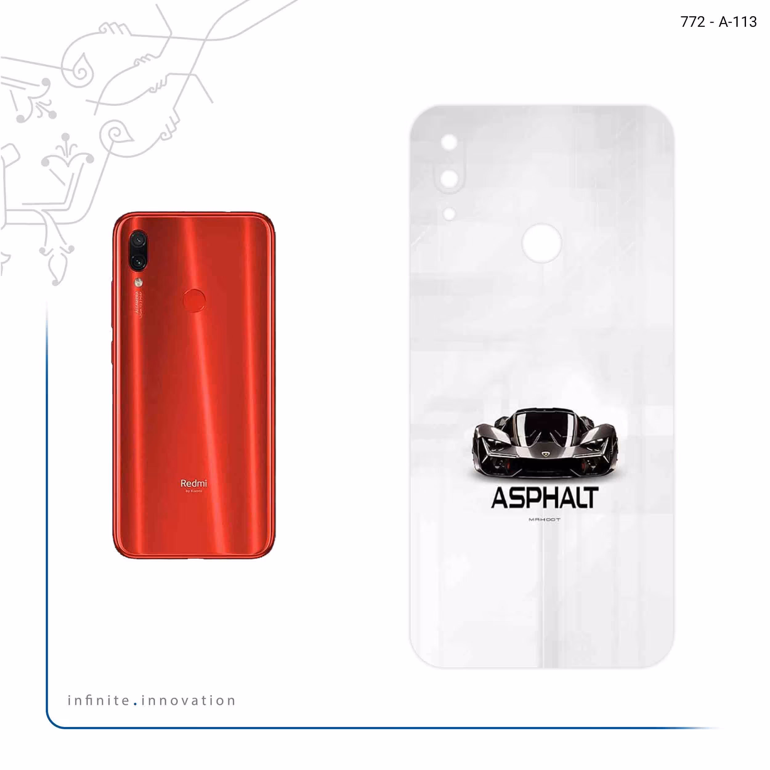 برچسب پوششی ماهوت مدل Asphalt Game Series مناسب برای گوشی موبایل شیائومی Redmi Note 7