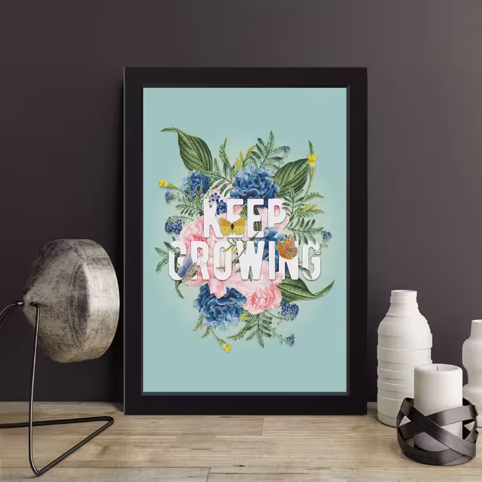 تابلو مدل مینیمال انگیزشی Keep Growing کدS1640-b