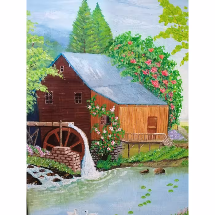 تابلو نقاشی اکریلیک طرح طبیعت