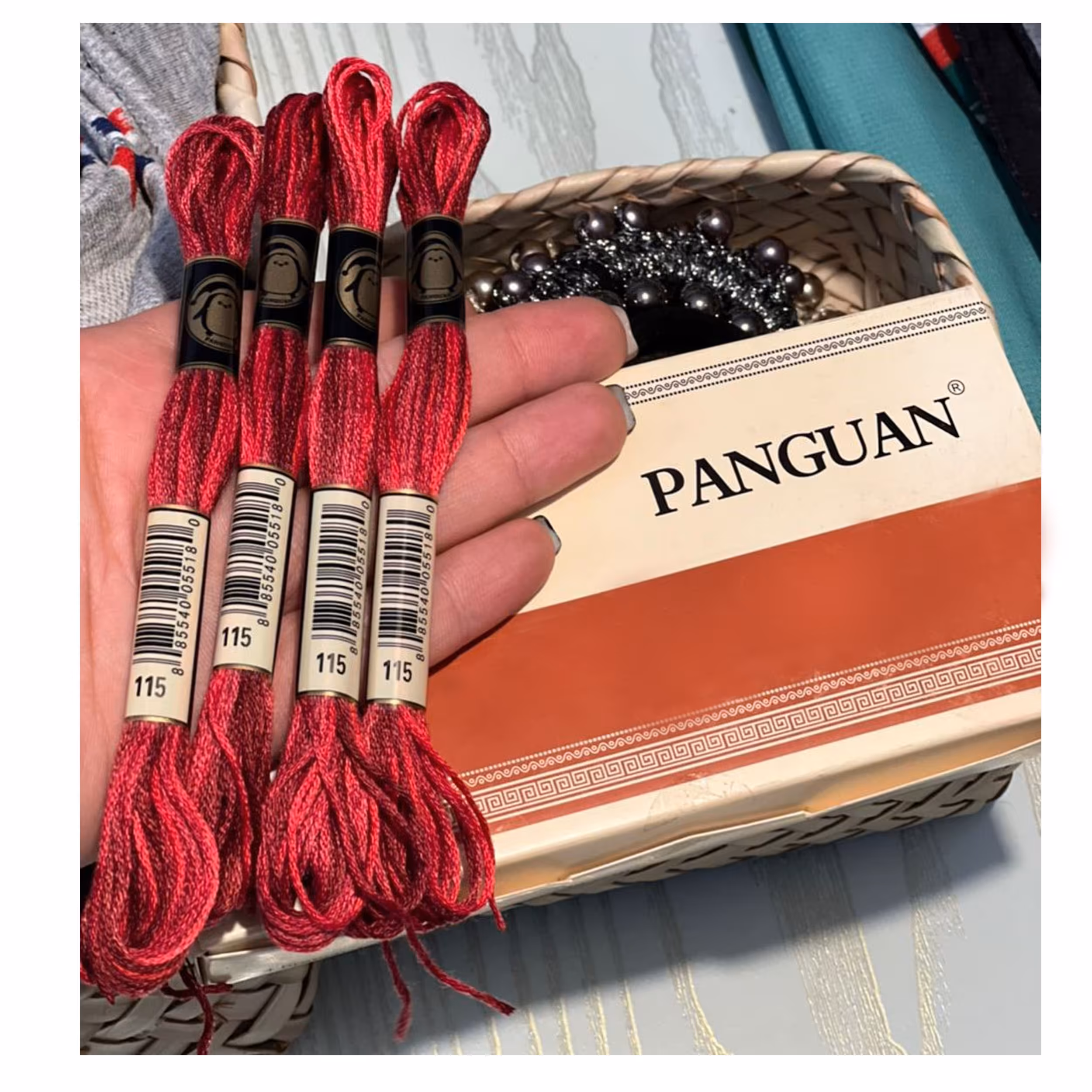 نخ گلدوزی پنگوئن مدل PNG-12 کد P-115 مجموعه 12 عددی