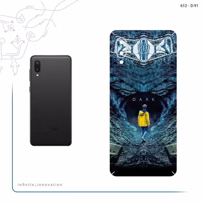 برچسب پوششی ماهوت مدل Dark مناسب برای گوشی موبایل سامسونگ Galaxy A02