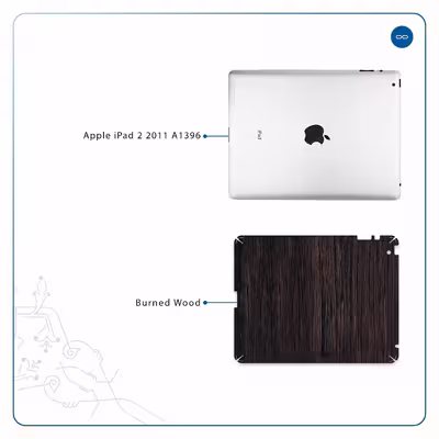 برچسب پوششی ماهوت مدل Burned Wood مناسب برای تبلت اپل iPad 2 2011 A1396