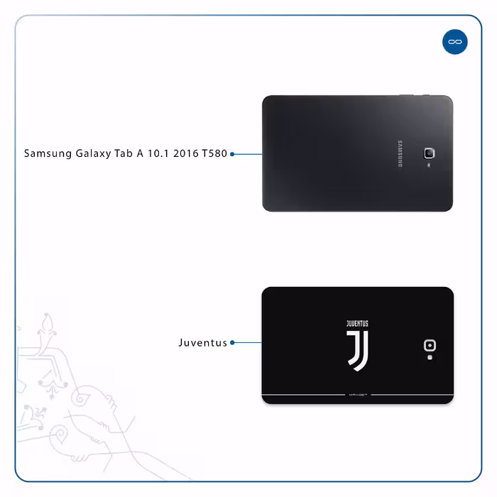 برچسب پوششی ماهوت مدل Juventus مناسب برای تبلت سامسونگ Galaxy Tab A 10.1 2016 T580