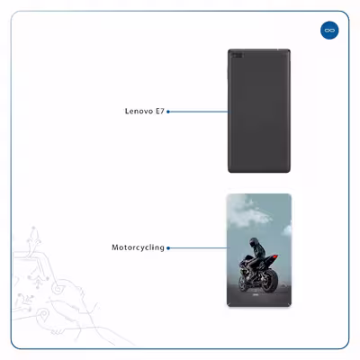 برچسب پوششی ماهوت مدل Motorcycling مناسب برای تبلت لنوو E7