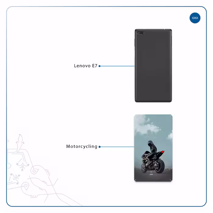 برچسب پوششی ماهوت مدل Motorcycling مناسب برای تبلت لنوو E7