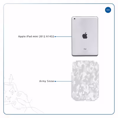 برچسب پوششی ماهوت مدل Army-Snow مناسب برای تبلت اپل iPad mini 2012 A1432