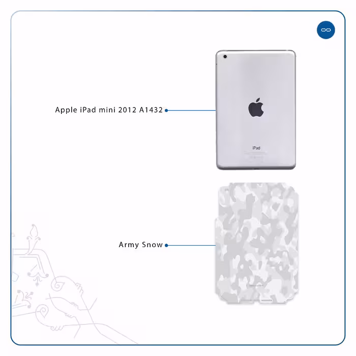 برچسب پوششی ماهوت مدل Army-Snow مناسب برای تبلت اپل iPad mini 2012 A1432