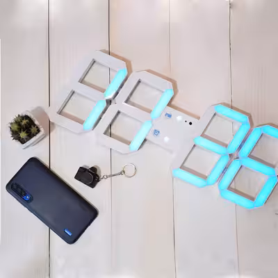 ساعت دیواری مدل دیجیتالی هامین RGB