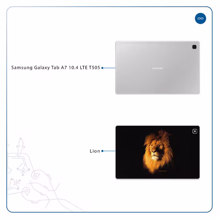 برچسب پوششی ماهوت مدل Lion مناسب برای تبلت سامسونگ Galaxy Tab A7 10.4 LTE 2020 T505