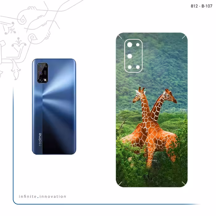 برچسب پوششی ماهوت مدل Giraffe مناسب برای گوشی موبایل ریلمی 7 5G
