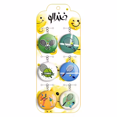 جاکلیدی خندالو مدل تنیس کد 718B مجموعه 6 عددی