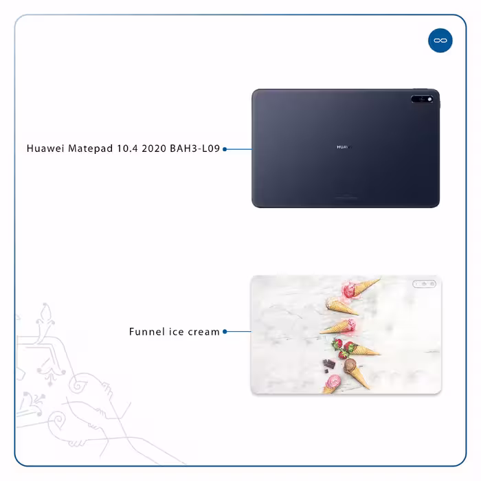 برچسب پوششی ماهوت مدل Funnel ice cream مناسب برای تبلت هوآوی Matepad 10.4 2020 BAH3-L09
