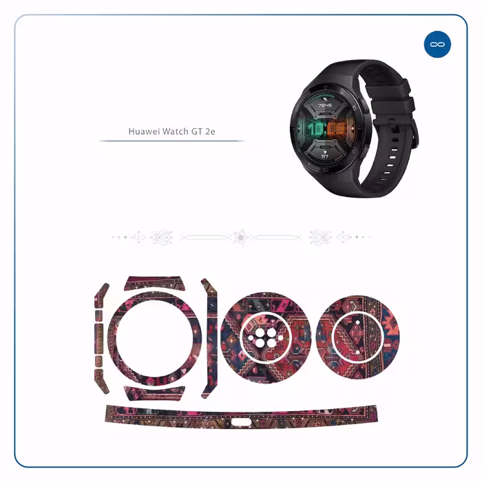 برچسب ماهوت طرح Rug مناسب برای ساعت هوشمند هوآوی Watch GT 2e