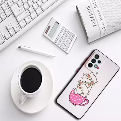 کاور لاین کینگ مدل livancat uvمناسب برای گوشی موبایل سامسونگ Galaxy A72 به همراه پایه نگهدارنده
