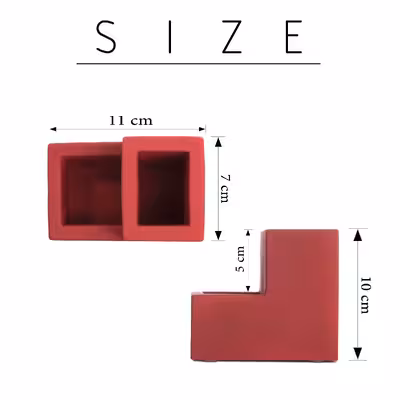 سیلیکون قالب گیری مدل گلدان وجاقلمی کد DCO1518