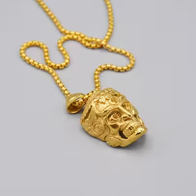 گردنبند مدل جمجمه کد Snt55
