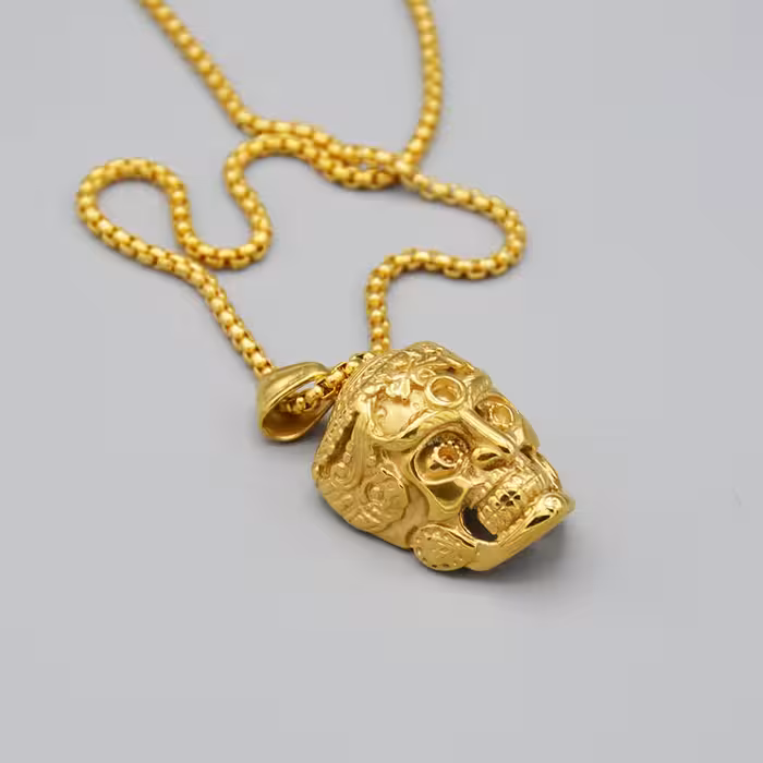 گردنبند مدل جمجمه کد Snt55