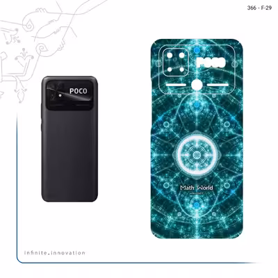 برچسب پوششی ماهوت مدل Mathematical Geometric Shape 4 مناسب برای گوشی موبایل شیائومی Poco C40