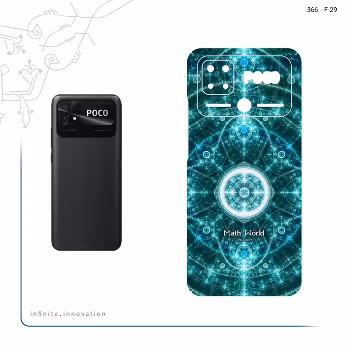 برچسب پوششی ماهوت مدل Mathematical Geometric Shape 4 مناسب برای گوشی موبایل شیائومی Poco C40