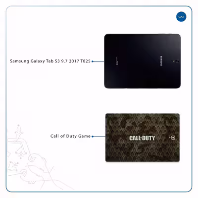برچسب پوششی ماهوت مدل Call-of-Duty-Game مناسب برای تبلت سامسونگ Galaxy Tab S3 9.7 2017 T825