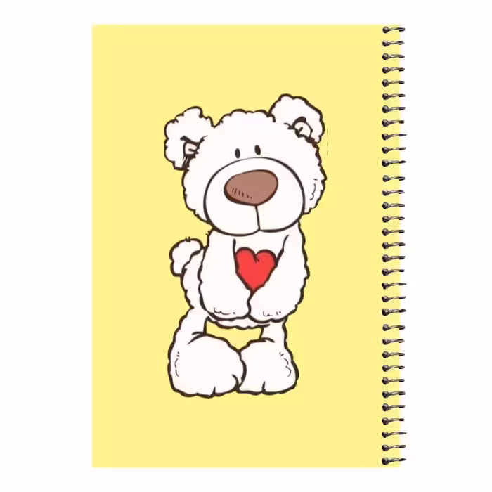 دفتر مشق 80 برگ اس جی مدل خرس قلبی