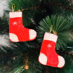 اویز جوراب نمدی کریسمس 8 سانت کد 473