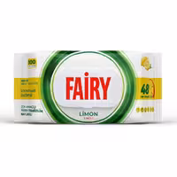 دستمال مرطوب پاک کننده سطوح چند منظوره فیری رایحه لیمو بسته 100 عددی