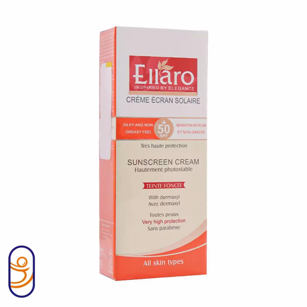 کرم ضد آفتاب SPF 50 مناسب انواع پوست رنگ بژ طبیعی الارو