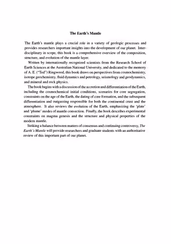 خرید و دانلود نسخه کامل کتاب The Earth's Mantle: Composition, Structure, and Evolution
