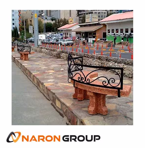 نیمکت بتنی پارکی کلاسیک