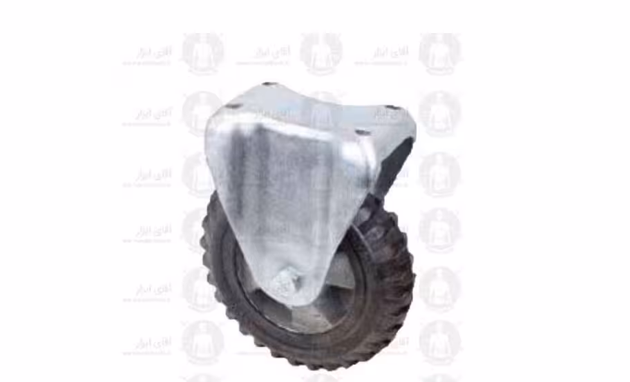 چرخ صنعتی دایکاست ثابت با روکش لاستیکی تحمل وزن 80 تا 300 کیلوگرمی