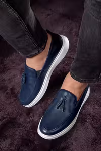 کفش روزمره مردانه چرم طبیعی Fringe لوفر – 3931
