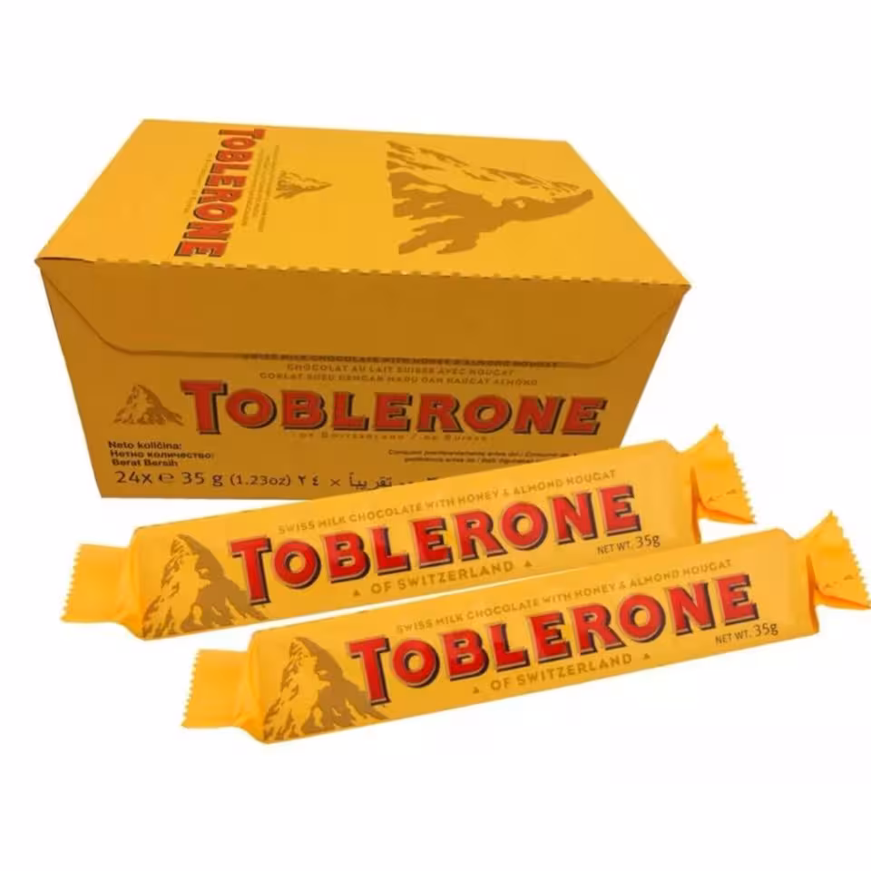 شکلات تابلرون با عسل و مغز بادام باکس 24 عددی Tobleron
